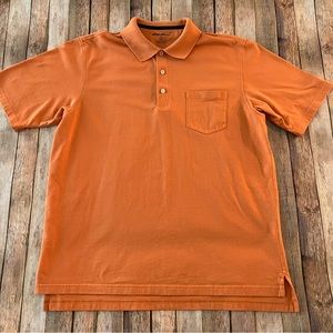 Eddie Bauer mens 100% cotton short sleeve polo shirt | size large